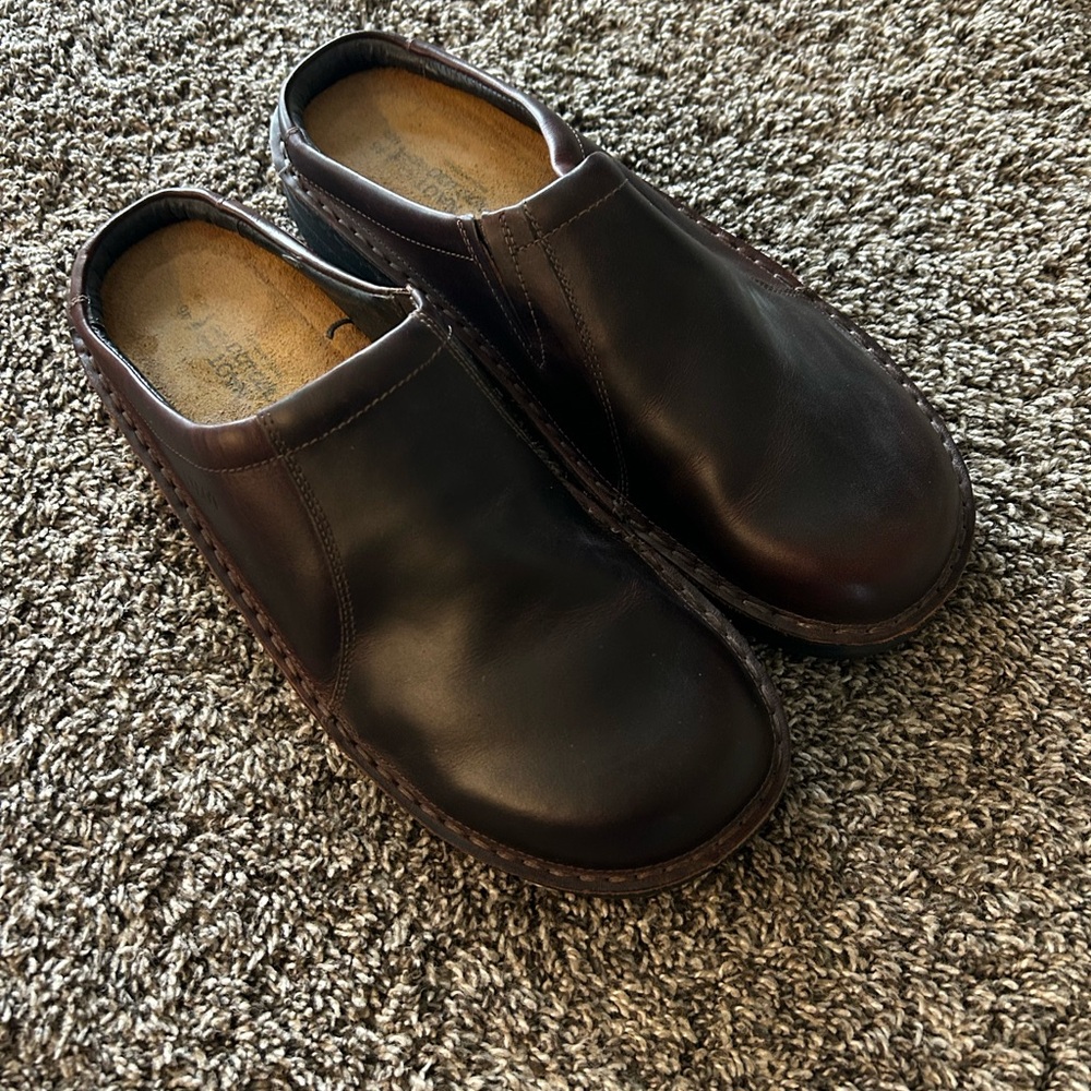 NAOT Men's Brown Leather Slip-On Shoes